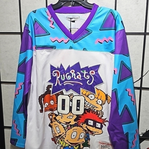 Rugrats Reptar Hockey Jersey Size Large NWT - Picture 3 of 9